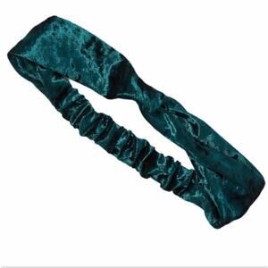 Loft Outlet Green Velvet Interlock Headband Adjustable Elastic NWT